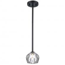 Trans Globe 11661 BK - 1LT PENDANT-CRYSTAL SHADE-BK